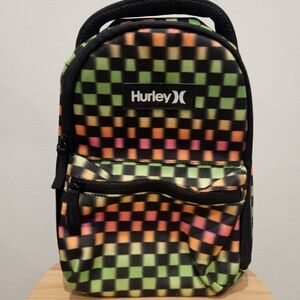 Hurley Checkered Lunch Bag - Green, Orange, Black